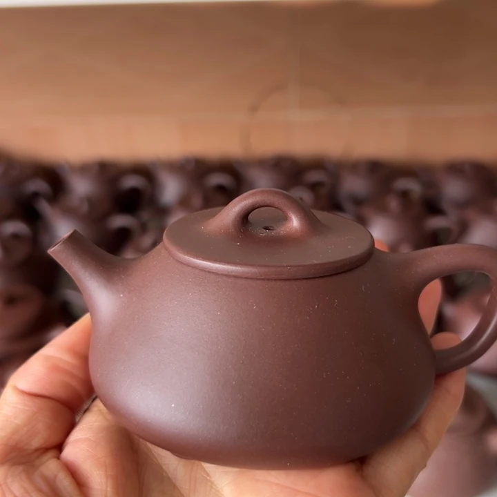 茶壶紫砂紫泥平盖150cc