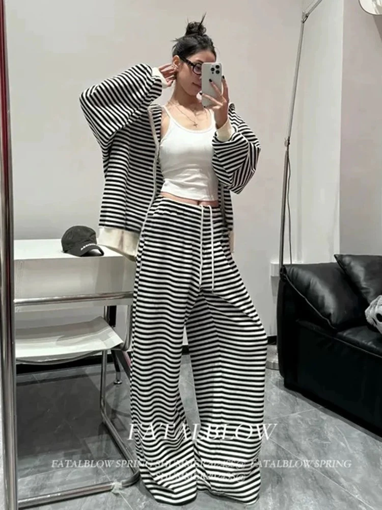大码开衫显瘦卫衣阔腿裤两件套9359