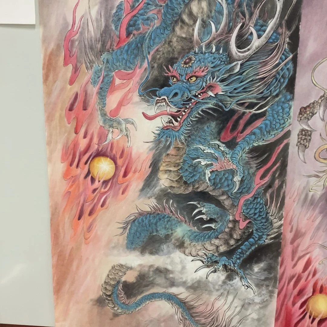 国画江****）福利作品手绘青龙