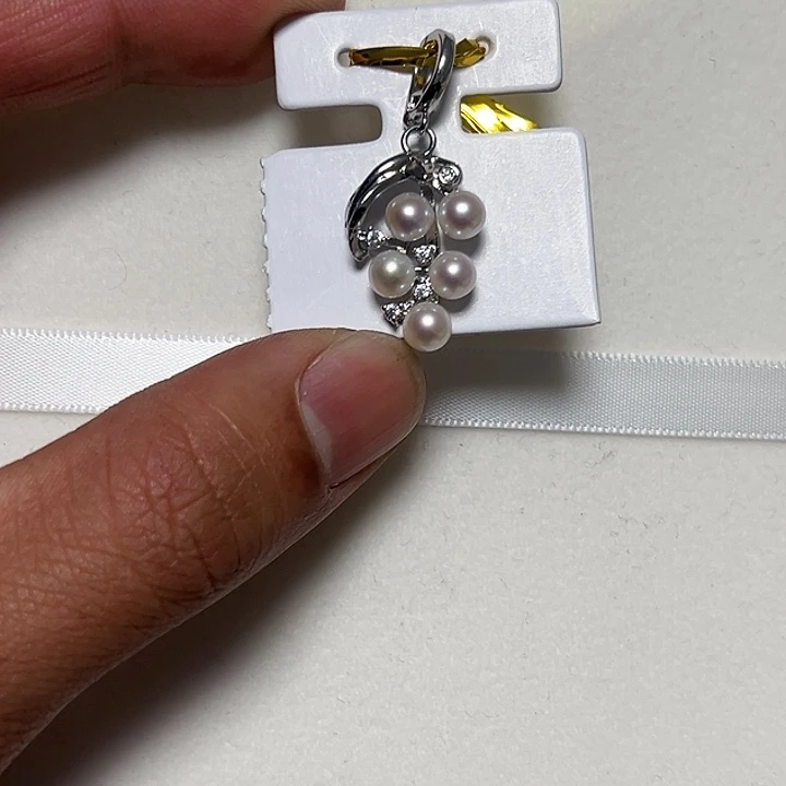 淡水珍珠钛钢吊坠(不含链)