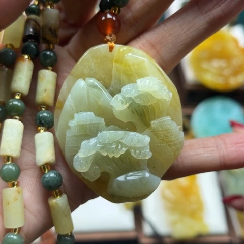 岫玉挂件未镶嵌挂件