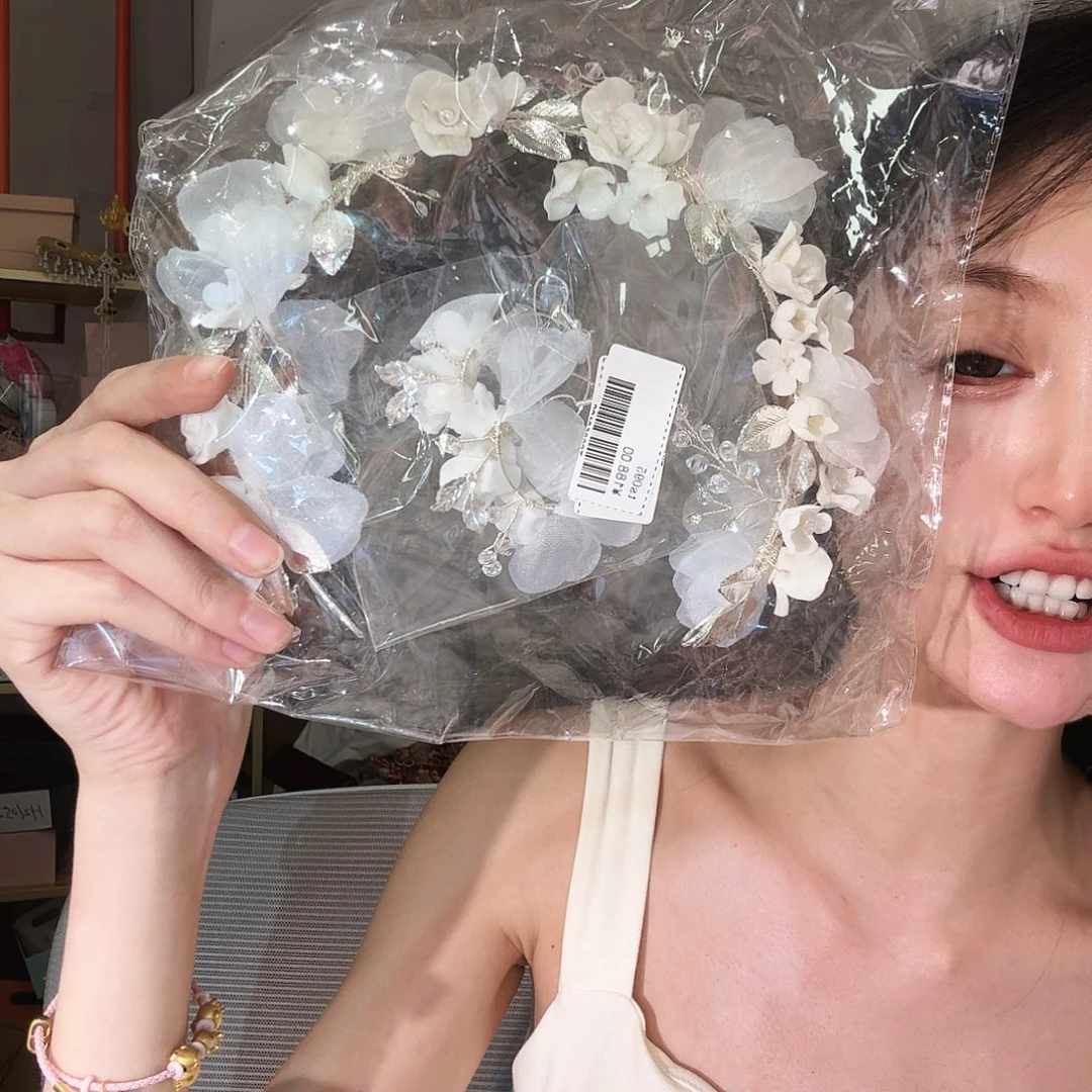 慕***型硅胶喜看新娘头饰好看漂亮