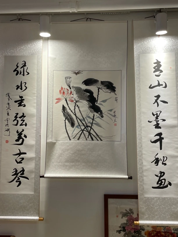 胡登科 荷 77*150 可收*藏客厅餐厅玄关办公室装饰画挂画