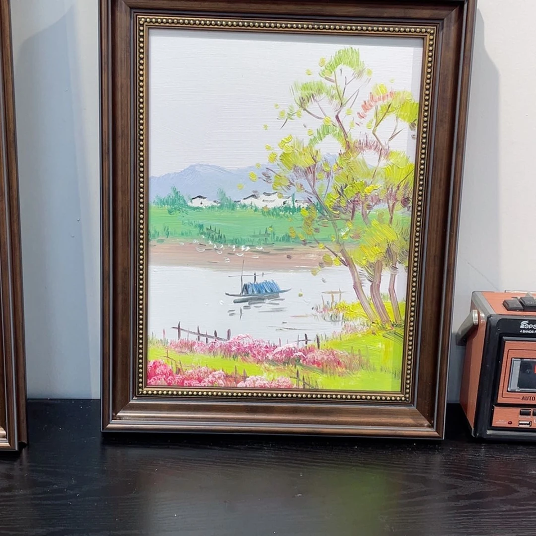 【闪购商品】油画印象派写生田园风景手绘油画含框40×50