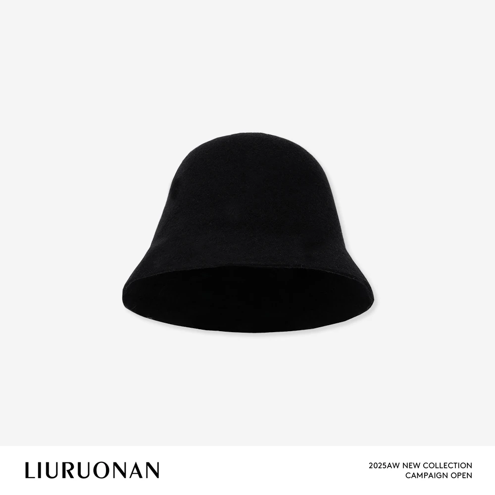 LIURUONAN | 9.28四周年 100%澳洲羊毛素色简约仿毡水桶帽盆帽