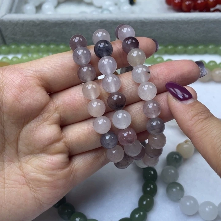 石英质玉（金丝玉）未镶嵌手链吊坠