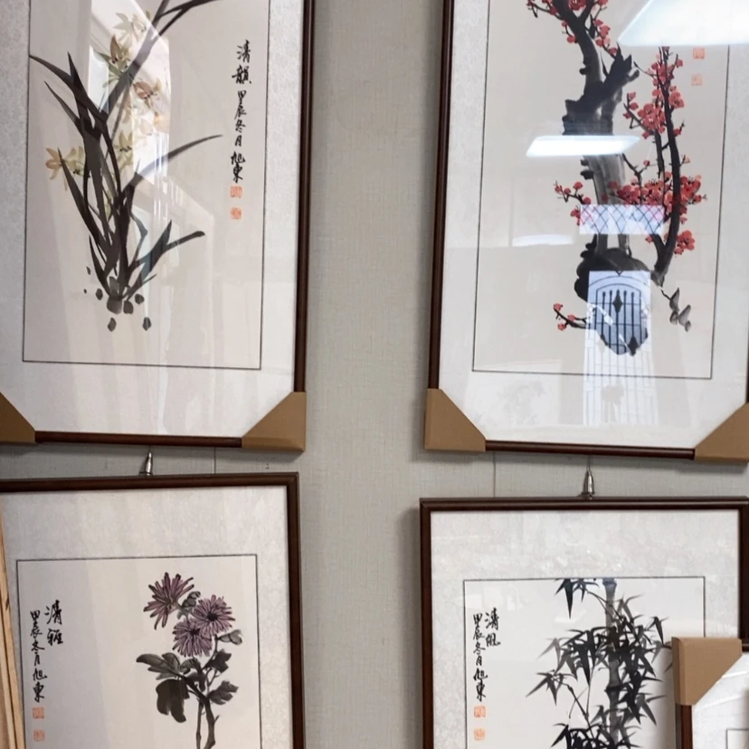 【闪购商品】国画手绘国画带框90.45