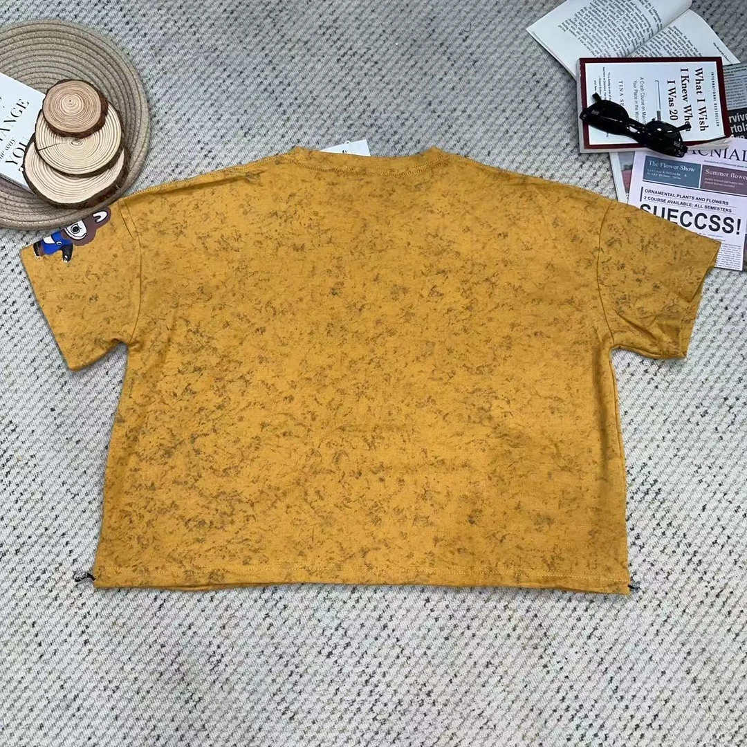 2025春季新款宽松百搭卡通印花时尚短袖T恤4276