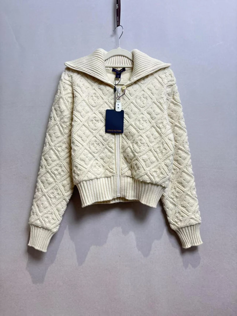 99新 LouisVuitton/路易威登 SS25纯色拉链翻领长袖夹克外套