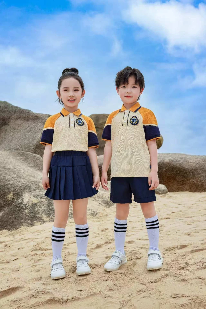 学院洋气男童学院风校服服装春秋女童中小学生运动风夏季套头B类