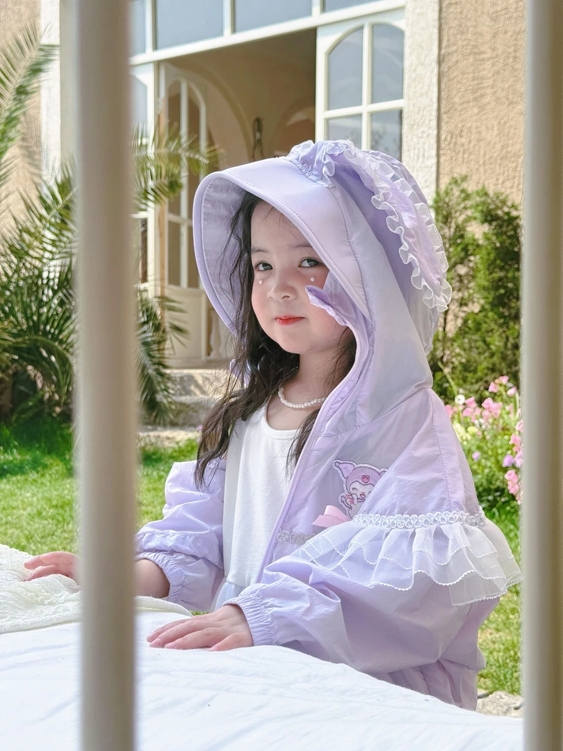 H252003 女童2025夏季新款洋气休闲超薄透气卡通防晒服