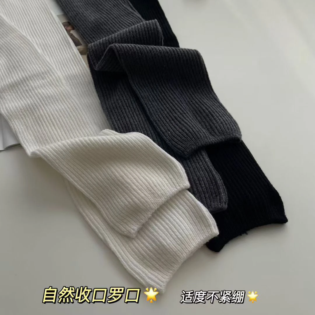 衣之末长筒高筒透气堆堆袜