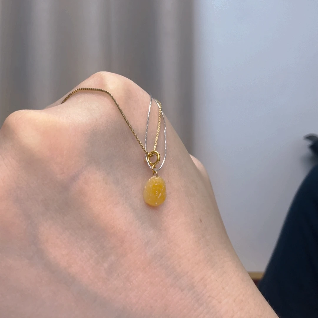吊坠(不含链)18K金镶嵌翡翠