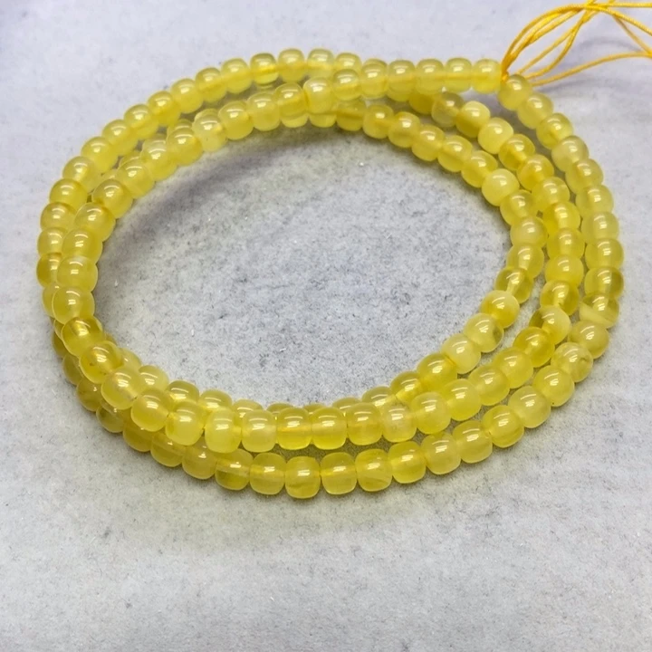 蜜蜡裸石未镶嵌串