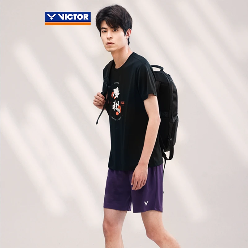 正品victor胜利羽毛球运动短裤男女 训练系列针织运动短裤R-30201