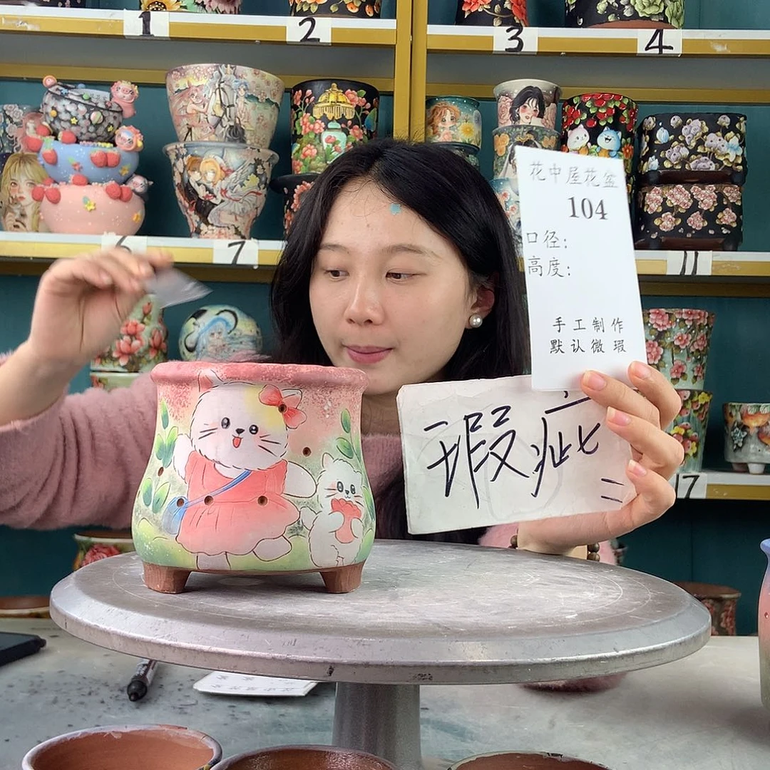 陶景德镇手工花盆104