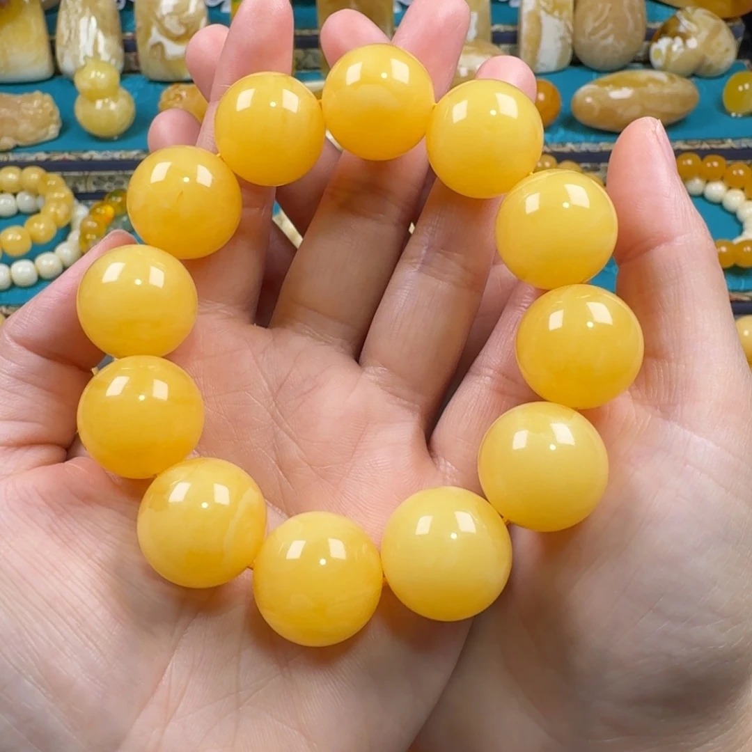 琥珀未镶嵌手链蜜蜡