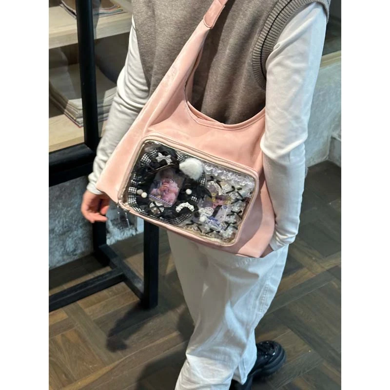 艾米兔女包2025新款潮流时尚百搭日系痛包质感休闲大容量单肩包