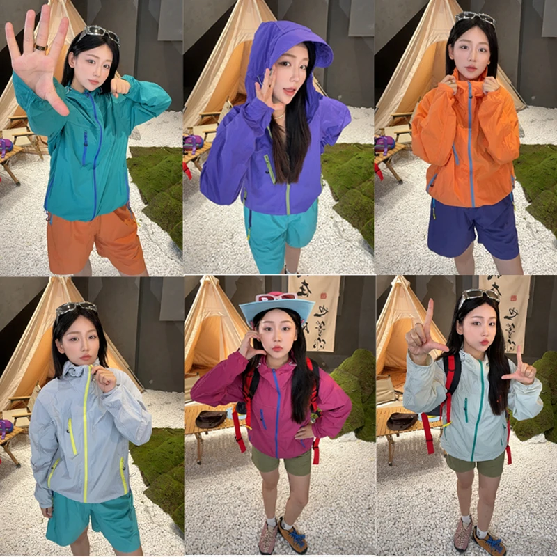 冰川呼吸孔~超薄透气可收纳夏季多巴胺情侣防晒衣