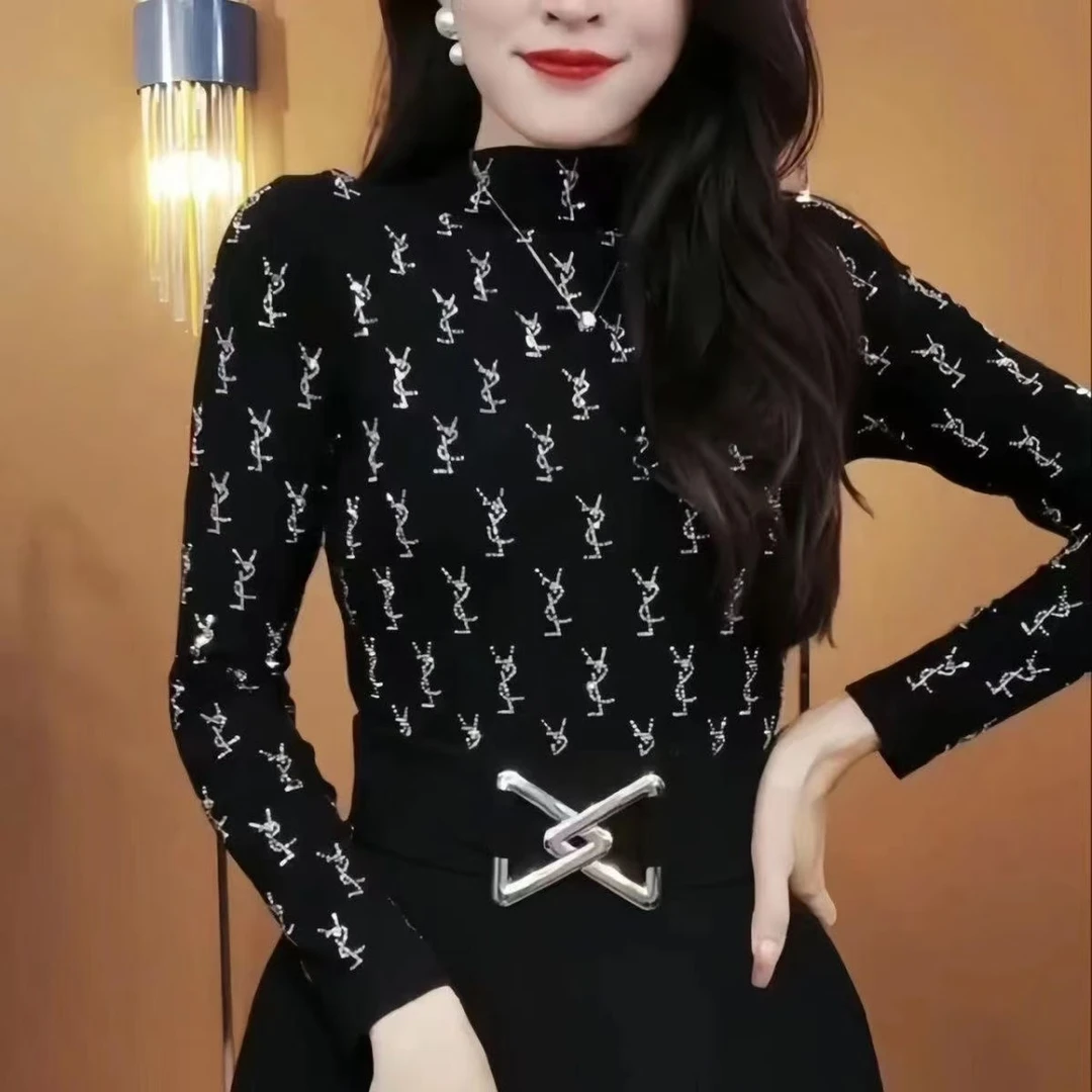 996新款秋冬爆款洋气时尚长袖打底衫
