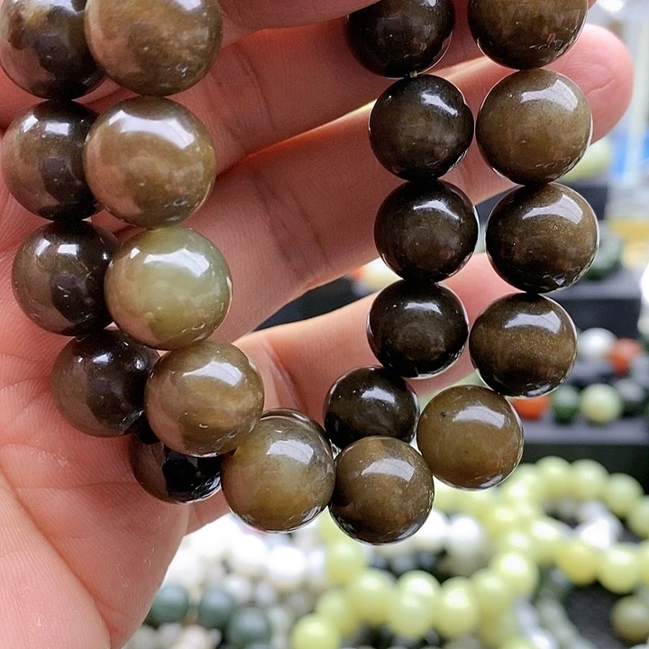 【闪购商品】手链未镶嵌和田玉14老糖拍一发一