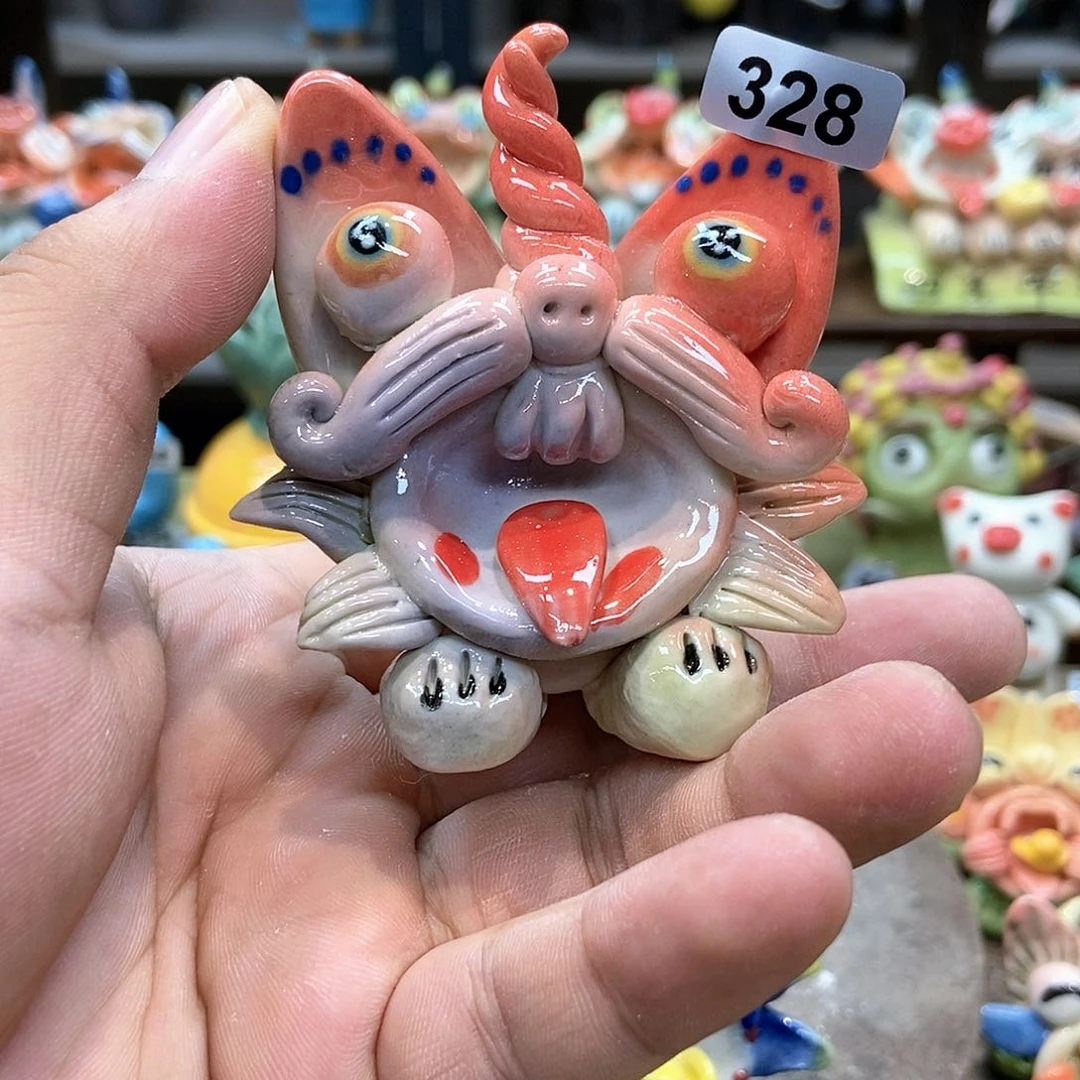 摆件直播间手工陶瓷摆件328