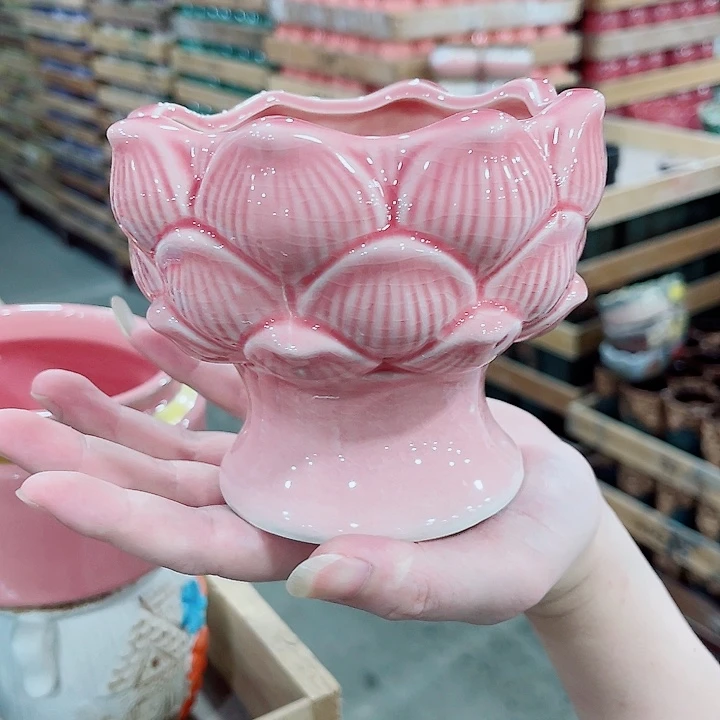 有孔，凑10元包邮陶瓷花盆发货！