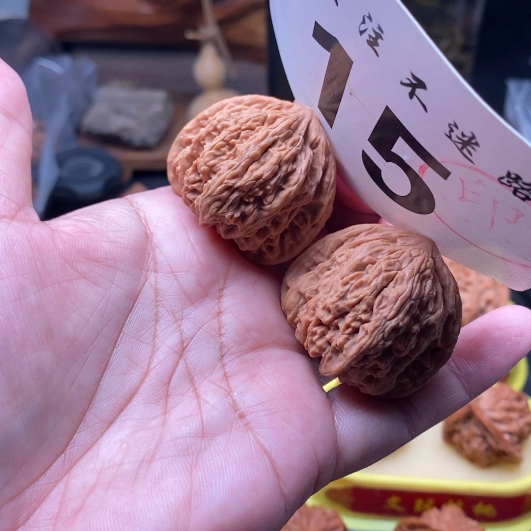 把件文玩核桃38全品货头红宝石