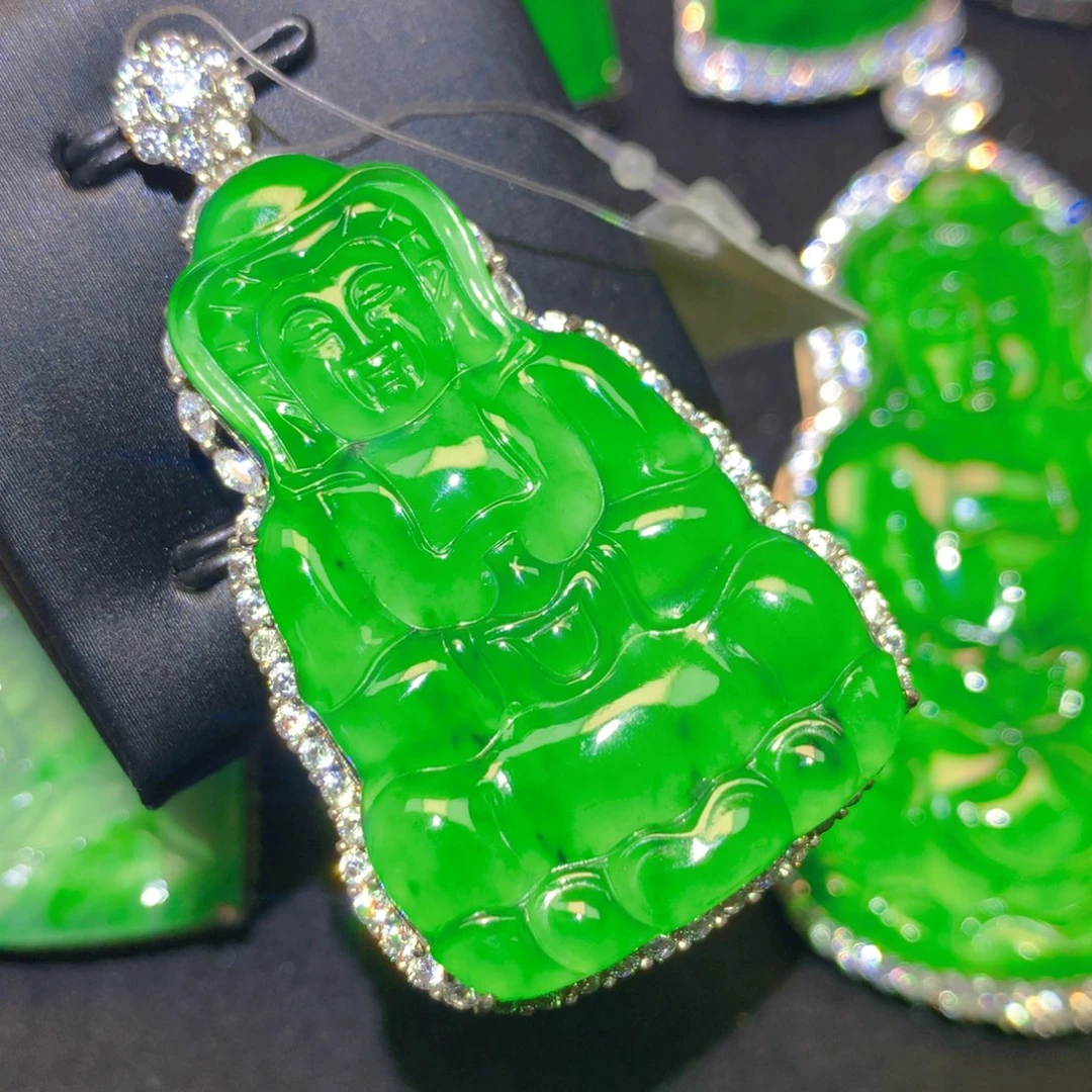 翡翠银S925镶嵌颈饰