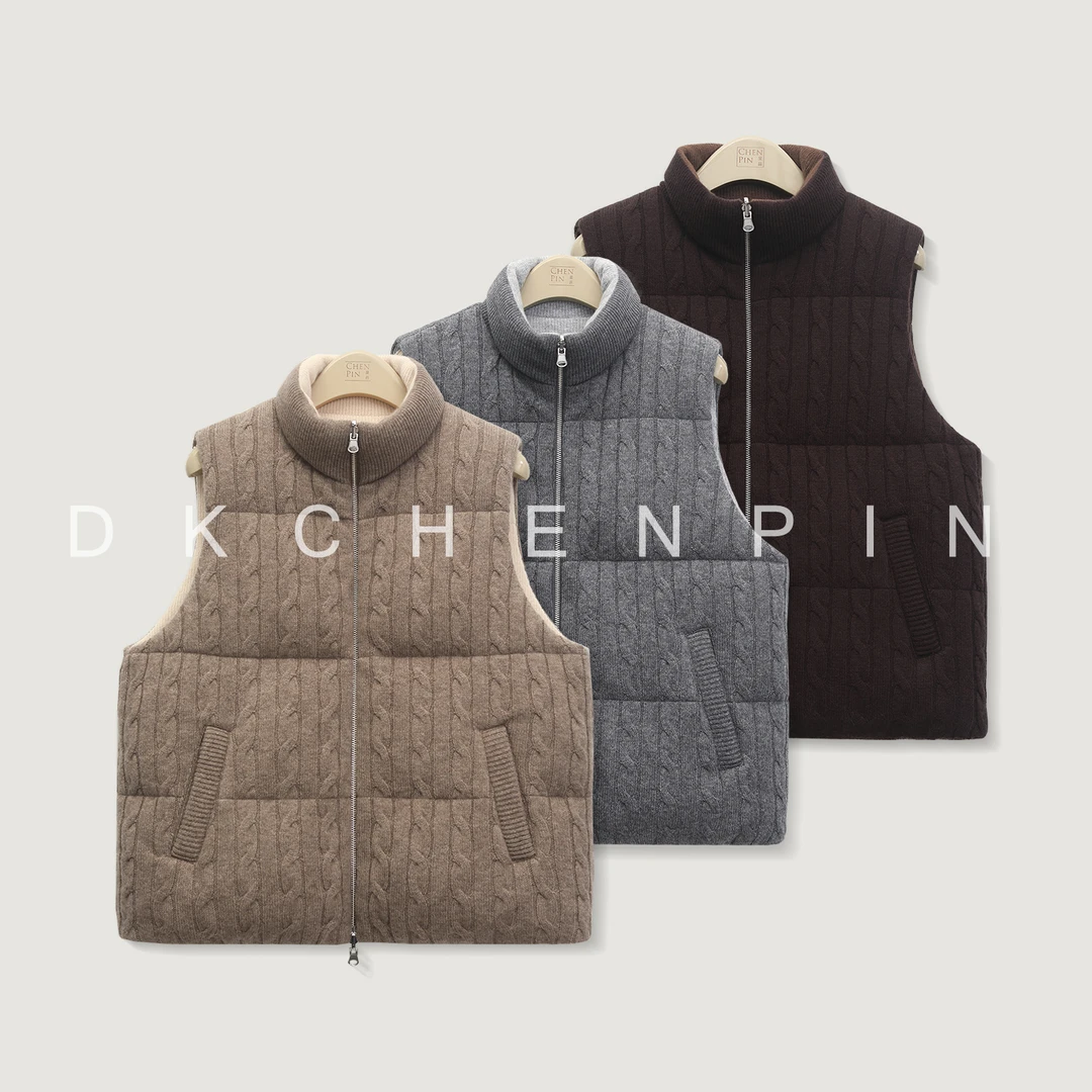 呈品  （老钱风）双面穿羊绒羊毛混纺鹅绒服 GD-WZLB84237