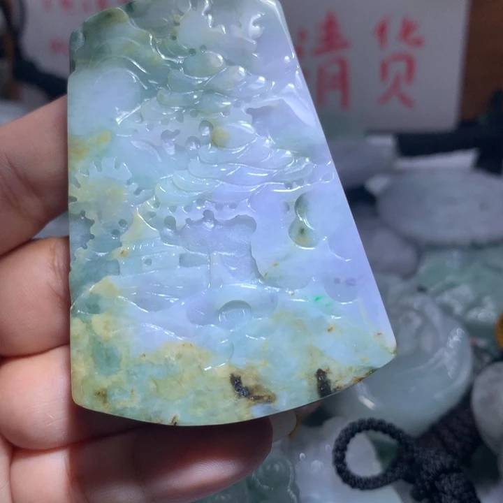 颈饰未镶嵌翡翠保真天然A货翡翠