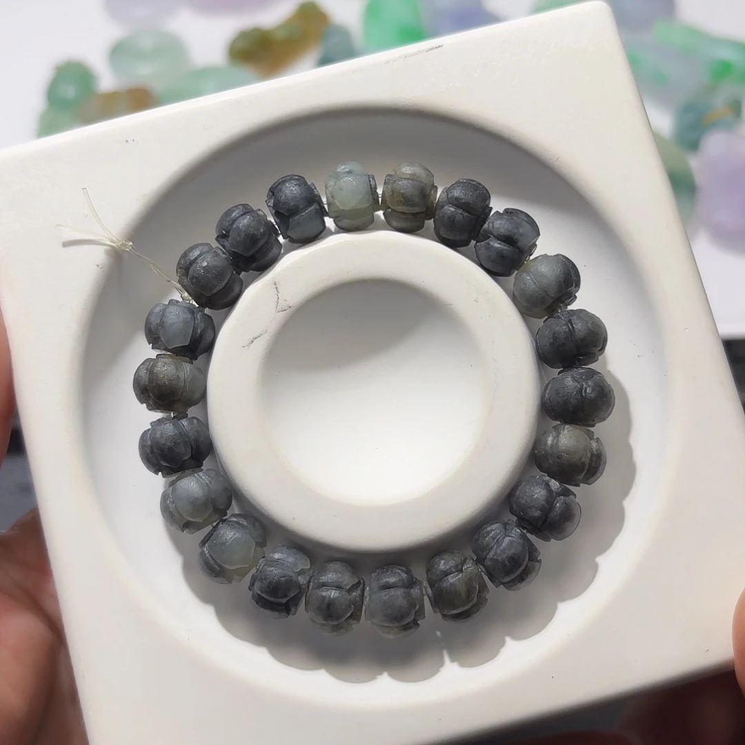 定制翡翠未镶嵌天然缅甸翡翠A货莲花珠不退不换