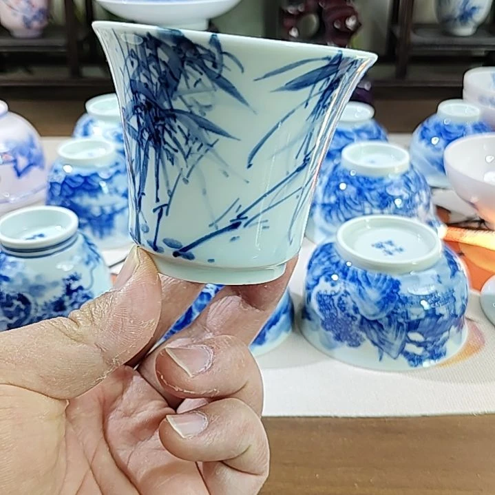 景德镇手工手绘画釉下彩1300º高温烧制容量