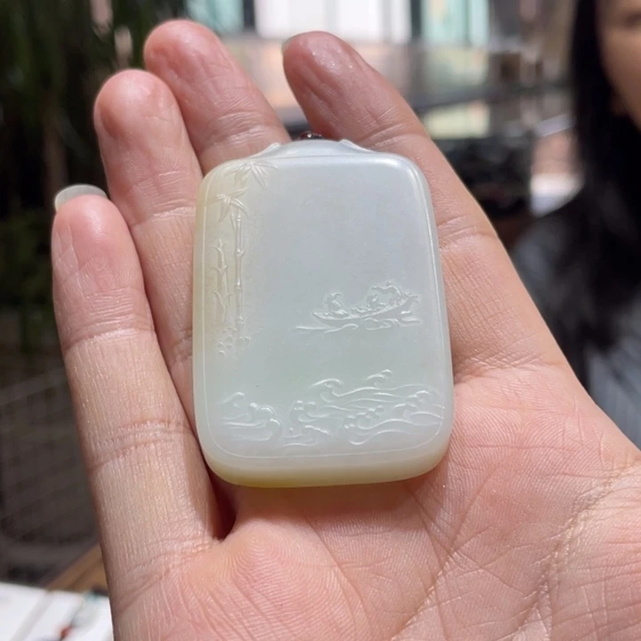 和田玉未镶嵌吊坠(不含链)