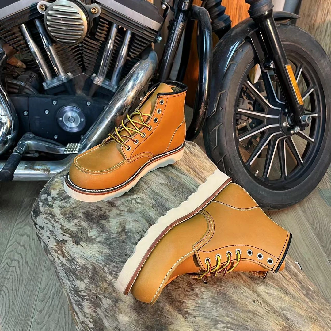 玩鞋的华仔10875工装靴固特异工艺阿美咔叽工装鞋潮鞋