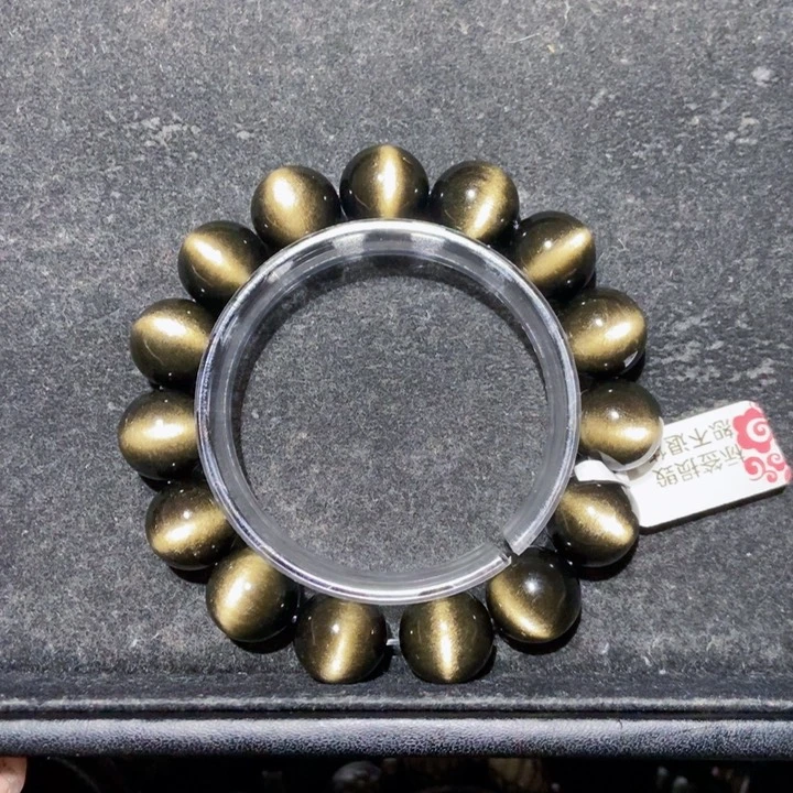 黑曜岩手串未镶嵌格****7