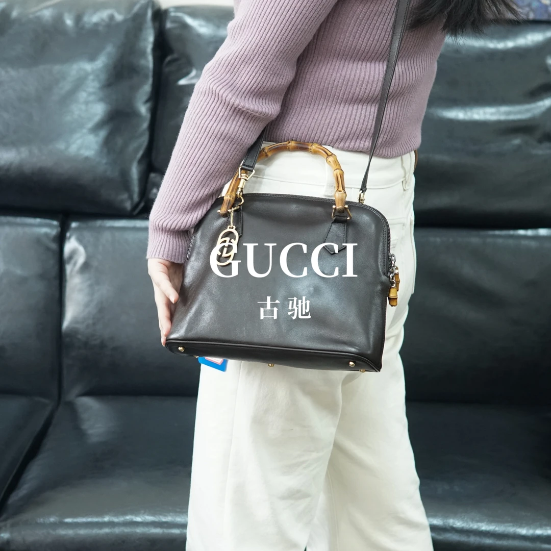 95新 GUCCI/古驰 深棕斜挎包/FYFY12426041/6041