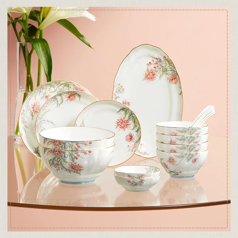 玛戈隆特芳华6人份高端家用餐具套装高颜值送礼礼盒装