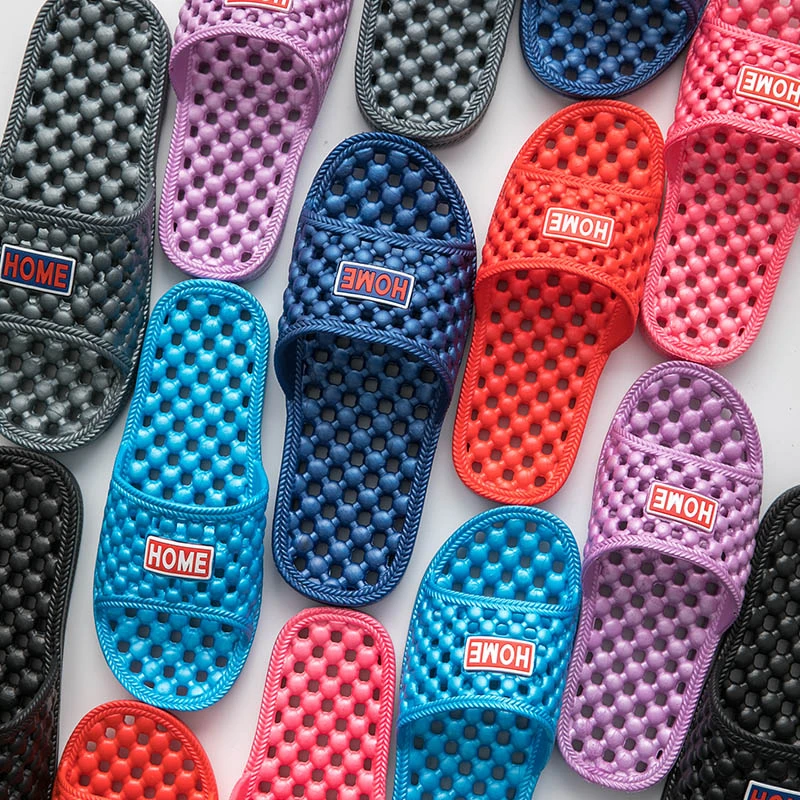 洗澡拖鞋漏水浴室防滑情侣镂空按摩卫生间凉拖鞋家居室内家用夏季