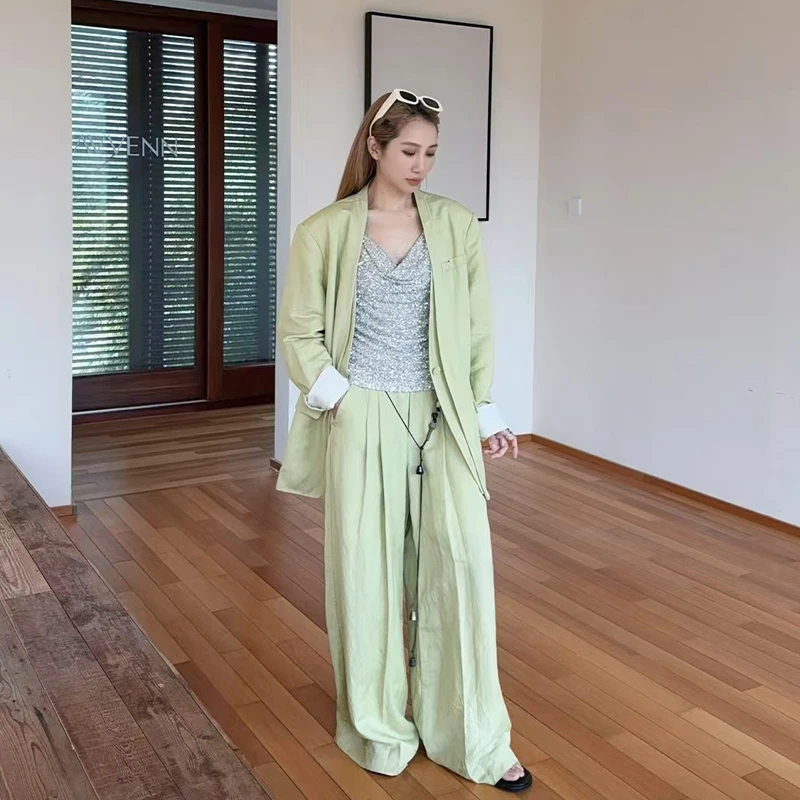 AVVENN2025夏季新品柔软透气假两件撞色包布扣休闲西装