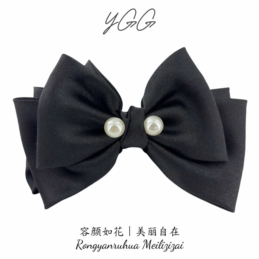 【Y·GG】原单正品原创设计韩版气质珍珠香蕉夹