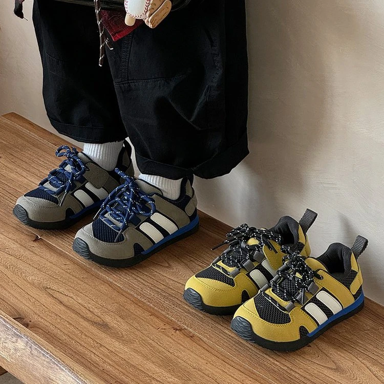 2025秋季新款儿童百搭网面透气运动鞋韩版拼色软底德训鞋 8132 TY