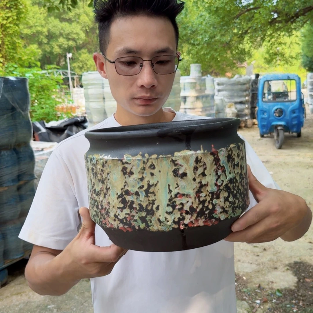 紫砂花盆口25高18（一个拼姹寂