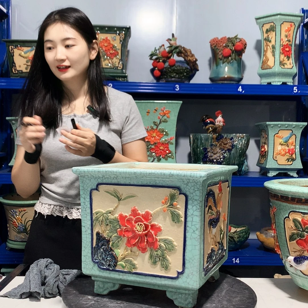 @***然高温粗颗粒陶土石湾盆