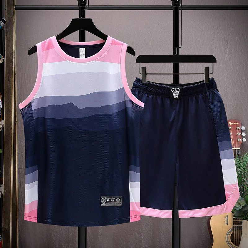 男士夏季运动篮球服学生比赛跑步适用团队定制青少年训练大码宽松