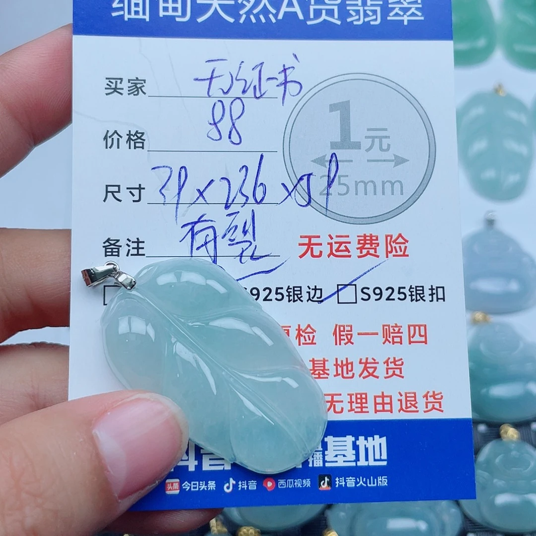 翡翠银S925镶嵌颈饰翡翠