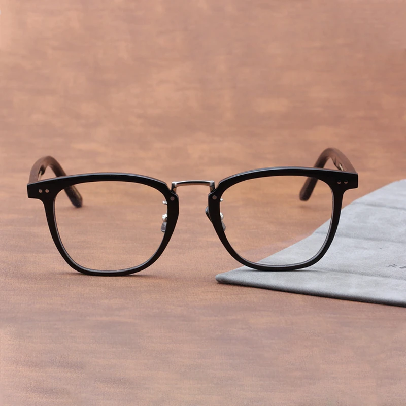 余文乐眼镜复古眼睛框天然牛角镜架男配近视眼镜架有度数大脸9089