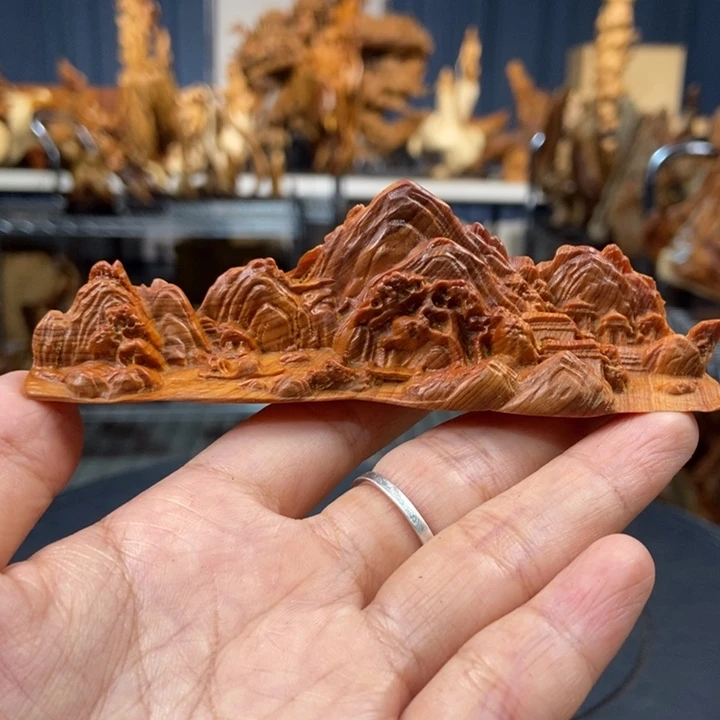 柏木（崖柏）手把件山水