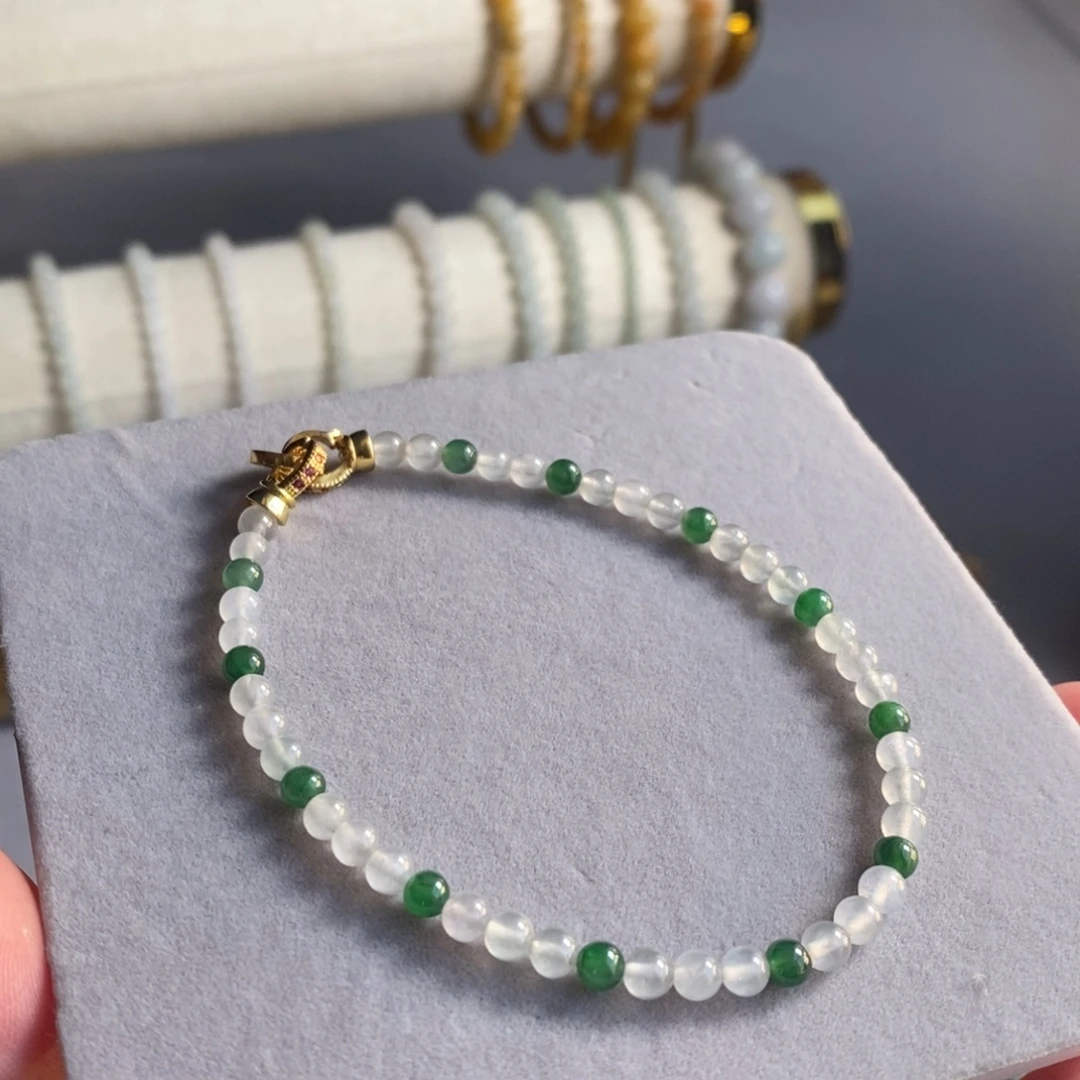 定制翡翠未镶嵌49 缅甸翡翠A货卡4.0