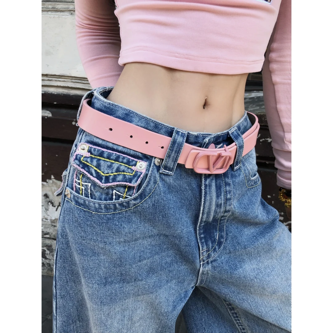 婉君【卖了4年的腰带 】时尚潮流个性扣皮腰带LWJ22A2S558